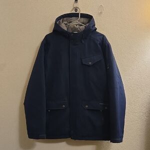 Merrell Men's Dark Blue Hooded Winter Jacket - Large